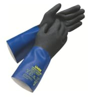 Uvex 60557 10 RUBIFLEX S RUBIFLEX S xg35b Sicherheit Handschuh, Größe: 10, blau, schwarz