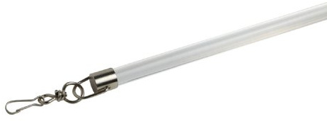 ABC Speedy Curtain Draw Rods, Clear with satin silver collar, Pair, 125 Cm