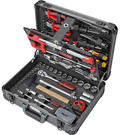 KS Tools 922.0731 Caisse A Outil Complete 131 pièces Malette Outils avec tournevis douilles et accessoires Caisse A Outil professionnel garantie à vie