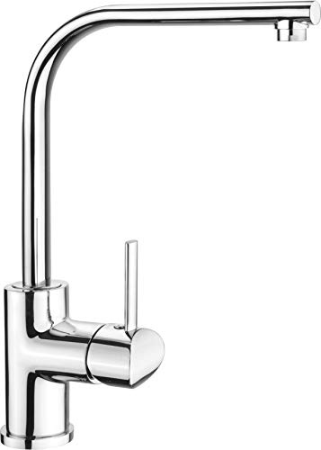 Cornat Spültisch-Einhebelarmatur Matera - Hochwertiger Messingkörper - verchromt - Hoher & schwenkbarer Auslauf / Hochdruck-Armatur / Küchenarmatur / Wasserhahn / MAT5