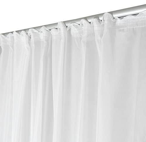 Haus und Deko Voile Dekoschal Gardine Emotion weiß 140 x 145 cm Organza Vorhang Kräuselband klassisch transparent kurz mittel oder lang Store Gardinenvorhang Wohnzimmer Schlafzimmer