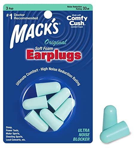 Mack's Original Soft Foam Earplugs - 3-Pair Blister Pack