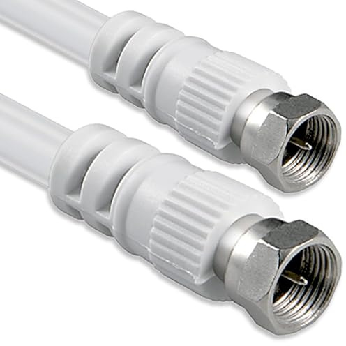 1aTTack.de 1x 10m SAT Adapterkabel F-Stecker/Koax-Buchse | F-Stecker auf Koax-Buchse für SAT/TV; 2-fach geschirmt, passend für DVB-S/DVB-S2, HDTV, Receiver, TV und Radio