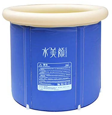 Pliage Baignoire Bain Baril Adulte Gonflable, Plus Épais Seau en Plastique (Taille : M)