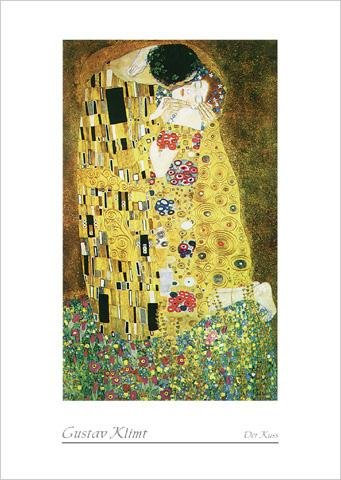 Gustav Klimt - Der Kuss, 1908 Poster Kunstdruck (70 x 50cm)