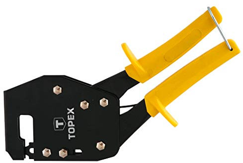 Grupa Topex Pinza Per Assemblaggio Profili Cartongesso, Ideale Per Assemblare Rapidamente Montanti E Guide Senza Viti, Manici Ergonomici Ricoperti In Pvc E Fermo In Metallo