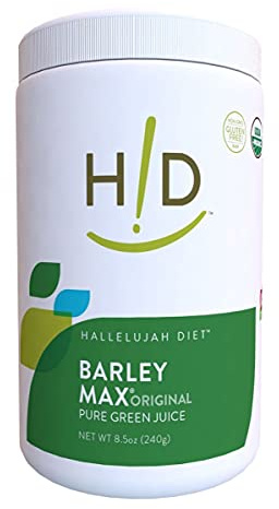 Hallelujah Diet Organic BarleyMax - Barley Grass Juice and Alfalfa Juice Powder, Vegan Formula, Plant-Based Dietary Supplement, Health Food Products, Original, 8.5 Ounce Bottle (60 Day Supply)