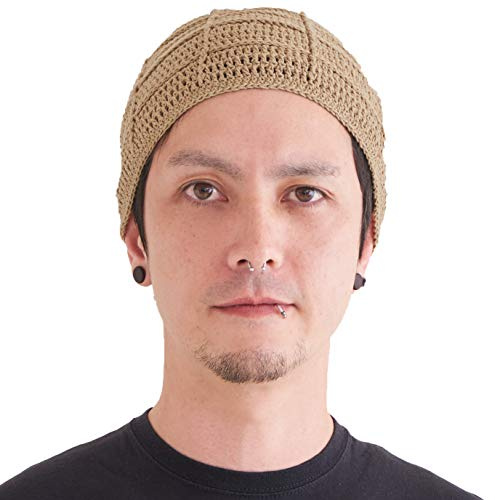 CHARM Herren 100% Baumwolle Beanie - Handmade Sommer Mütze Damen Häkel Strick