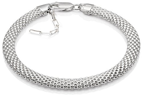 LillyMarie Klassische Damen Armkette Aus Sterling Silber 925 Mit Verstellbarer Länge Und Karabinerverschluss