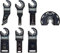 kwb AKKU-TOP Multitool Sägeblätter - Koffer-Set, 7-teilig, inkl. Tauchsägeblatt, Linienschneider und halbrundem HSS Segment-Sägeblatt