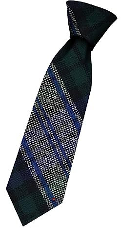 I LUV LTD Jungen Alle Wolle Krawatte Gewebt und Hergestellt in Schottland in Black Watch Dress Modern Tartan