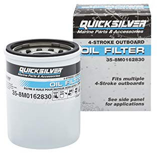 Quicksilver 8M0162830 Ölfilter – Mercury und Mariner 4-Takt-Außenbordmotoren 25 PS bis 115 PS, Weiss