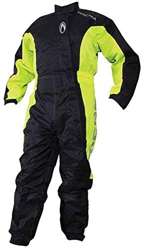 Richa Typhoon Rain Waterproof Motorcycle One Piece Suit Overall Black/Yellow.3XL