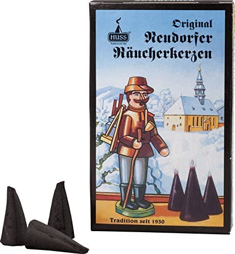 Sandel Duft - Huss - Original Neudorfer Räucherkerzen aus dem Erzgebirge als Geschenk-Idee zu Weihnachten für Freunde und Familie