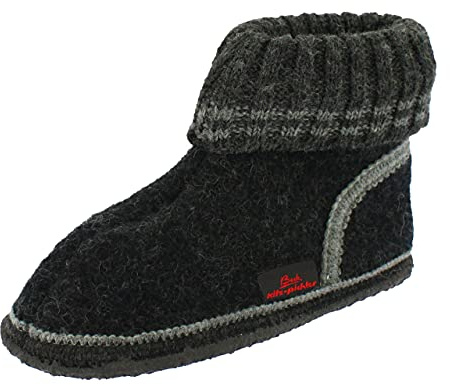 Beck Unisex Oetz Flache Hausschuhe, Schwarz, 40 EU