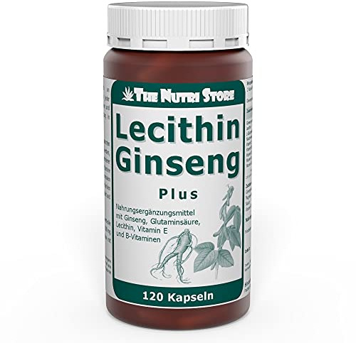 Lecithin Ginseng plus Kapseln 120 Stk. mit Ginseng, Glutaminsäure, Lecithin, Vitamin E und B-Vitaminen