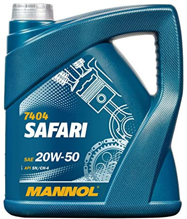 MANNOL 10615100400 Safari 20W 50 SG/CD Aceite de Motor, 4 l