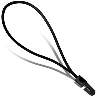 jarolift Elastico con Gancio di Fissaggio in Plastica, Tenditore in Gomma per Teloni, Durevole, 25 cm, Nero