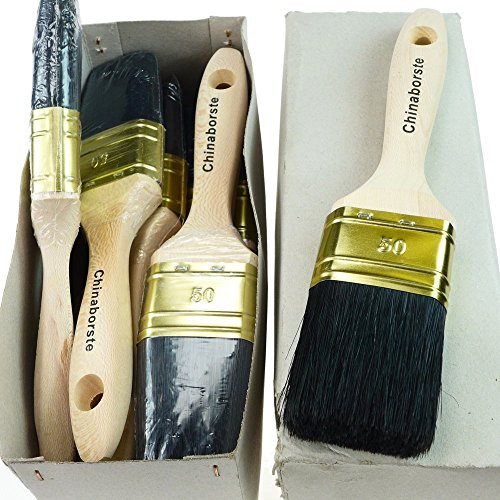 ROTIX-9191 6 x platt pensel lackeringspensel 12. Kraftig professionell kvalitet målarpenslar 6-pack (50 mm)