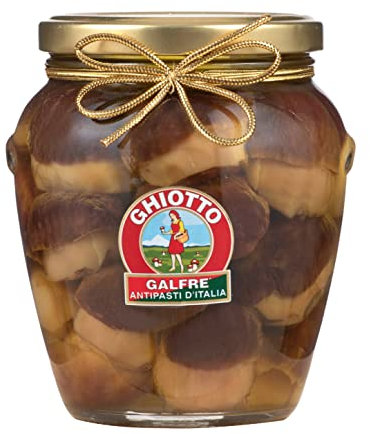 Ghiotto, Galfré Antipasti d'Italia, Ganze Steinpilze in Öl, ideal für Aperitifs, Vorspeisen oder Beilagen, 530 g-Format