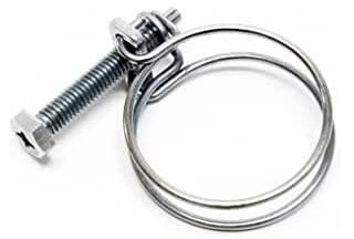 Wiltec Collier de serrage à double fil - en métal W1 - plage de serrage 35-40 mm - Largeur 2,2 mm M6x40 - Robuste - Serre-tube pour Tuyaux