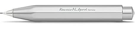 Kaweco AL Sport Portamine 0,7 mm HB I 12 g Portamine in alluminio di alta qualit?, matita a pressione lucida 10,5 cm Silver I penna ricaricabile argento