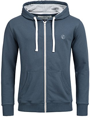 Banqert Herren Hoody, Faire Löhne, Purified Cotton, Männer Hoodie-s Kapuzenjacke-n Kapuzen-Sweater mit Reissverschluss Men, Dunkelblau Blau XL X-Large