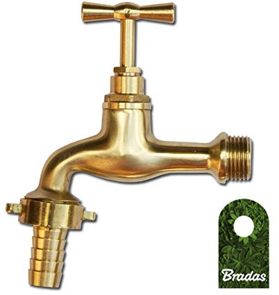 Bradas gkk011213 Ottone Rubinetto 1/2 di Pollice Fuori Rubinetto Rubinetto da Giardino, Giallo, 10 x 10 x 10 cm