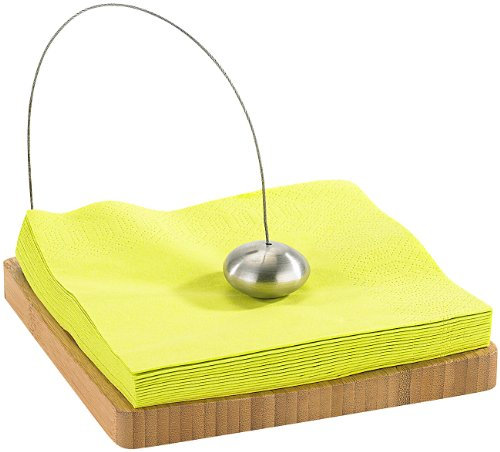 TokioKitchenWare Serviettenaufsteller: Designer-Serviettenhalter aus Bambus (Servietten-Halter, Bambus, Halterungen für Servietten, Papier)