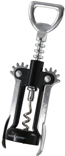 FMprofessional 21491 Hebelkorkenzieher, Edelstahl, schwarz, 23 x 12 x 4 cm