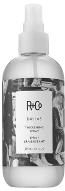 R+Co Dallas Hair Thickening Spray | Volumizing & Texturizing Spray for All Lengths | Adds Volume, Body & Shine | Perfect for Blowouts, Curling Irons & Roller Sets | 8.5 oz