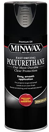 Minwax Fast Drying Polyurethane Spray, Protective Wood Finish, Clear Semi-Gloss, 11.5 oz. Aerosol Can(Packaging May Vary)