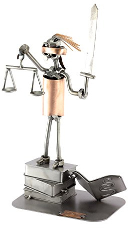 Steelman24 Schraubenmännchen Justizia | Made in Germany,Handarbeit,Geschenkidee,Stahlfigur,Metallfigur,Metallmännchen