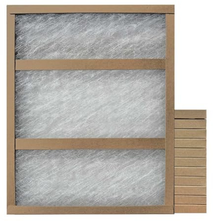20x25x1 Glasfloss Fiberglass Air Filter, Double Strut, GDS Series, Made in USA, Actual Size: 19 5/8 x 24 5/8 x 3/4 (Box of 12)