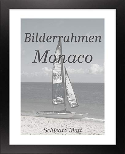 Homedeco-24 Fotorahmen Monaco 26x60 cm Bilderrahmen Schwarz Matt Posterrahmen
