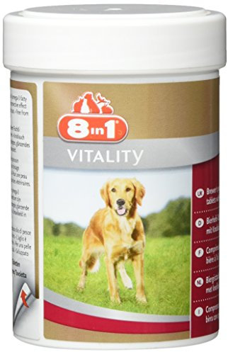 8in1 Bierhefe Tabletten (Nahrungsergänzung, für gesunde Haut und glänzendes Hundefell, reduziert nährstoffmangel-bedingtes Haaren), 1 Dose (260 Tabletten)