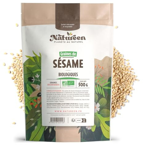 Graines de Sésame Bio - 500g (Sesamum indicum)