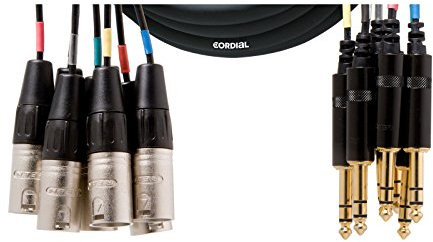 CORDIAL CABLES Multipaire 8 XLR mâle/8 jack stéréo 5 m CÂBLES AUDIO Multipaires