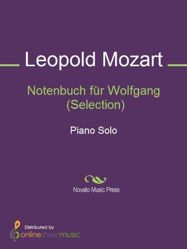 Notenbuch für Wolfgang (Selection) - Piano (English Edition)