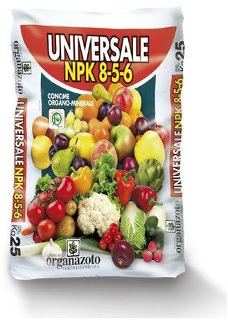concime organico minerale universale NPK colture erbacee 8-5-6 25 kg