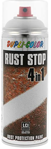 DUPLI-COLOR RUST STOP Lichtgrau RAL 7035, Seidenmatt, Effektiver Rostschutz, 400 ml, Dickschichtlacksystem, Hochdeckendes Farbspray