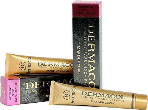 Dermacol Fond de Teint Fondation Couvrante Totale | Base Correctrice Waterproof SPF 30 | Maquillage Liquide | Camouflage de Tatouage, Cicatrices, Acné, Tache de la Peau 211| 30g