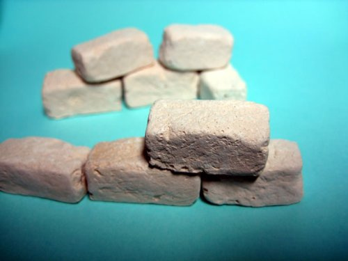 150 rechteckige Ruinenbausteine, sandfarbig (Ocker)