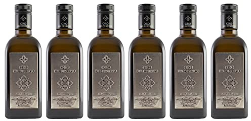 6 botellas x 500 ml - Oro del Desierto Coupage- Aceite de oliva virgen extra ecologico por Oliva Oliva Internet SL
