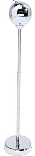 Kare Design Standascher Spheric, Chrom, Aschenbecher, Stahlgestell, 37-72 cm höhenverstellbar, Rund, Wohnzimmer, Zimmer Deko, Retro Design, 72x13x13 cm (H/B/T)