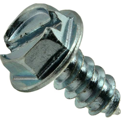 Hard-to-Find Fastener 014973265397 Slotted Hex Washer Sheet Metal Screws, 8 x 3/8, Piece-100 , zinc