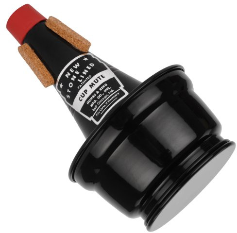 Humes & Berg 242BK Stonelined Adjustable Cup Aluminum Black Trumpet Mute