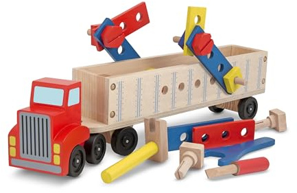 Melissa & Doug Big Rig Truck Wooden Building Set (22 pcs)