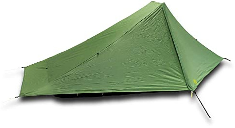 Six Moon Designs Skyscape Scout Green 1 Person Ultralight Tent. Just 38 oz. Affordable Backpacking Tent. Polyurethane Coated 190T Polyester. Trekking Pole Setup. Great First Ultralight.