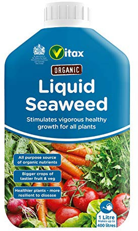 Vitax Organic Liquid Seaweed, Concentrated, Bigger Crops, Healthier Plants, Suitable For Plants, Flowers and Fruit & Vegetables- 1 Litres